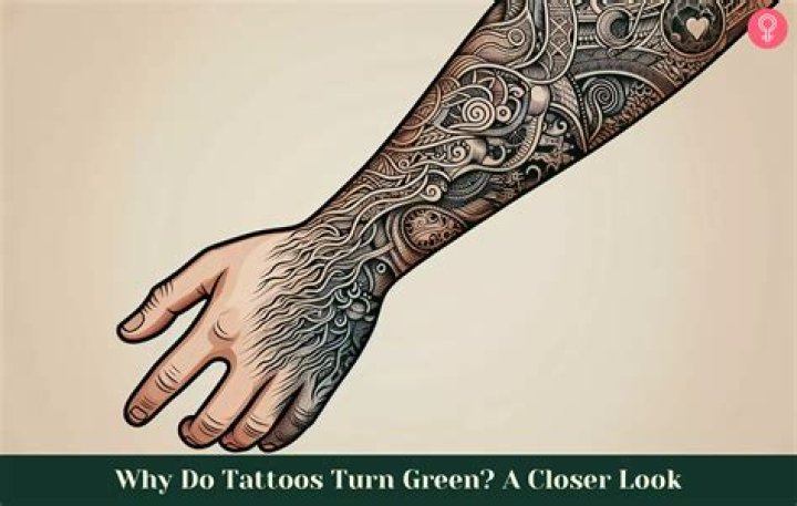 Do black tattoos always turn green?