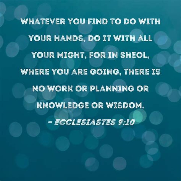 Do it with all your might?