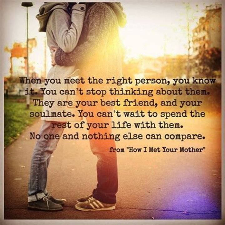 How do you know when you meet the one?