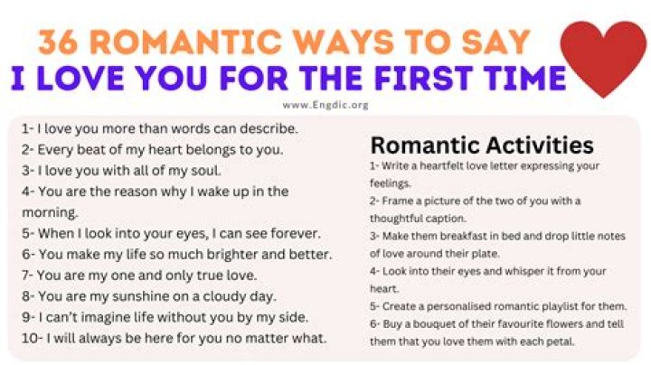 How do you say I love you for the first time in a cute way?