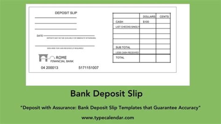 How do you show evidence of a deposit?
