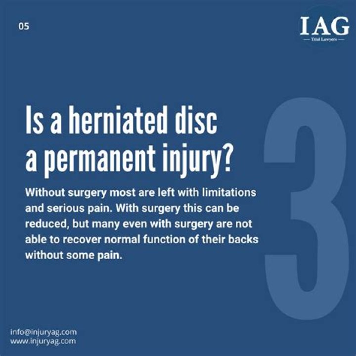 Is a herniated disc a permanent injury?