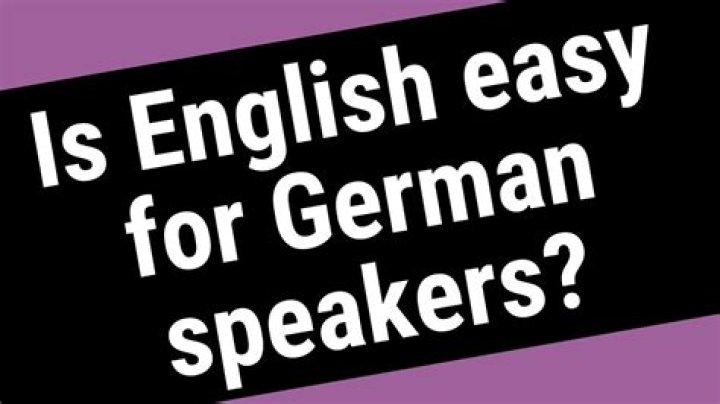 Is English easy for German speakers?