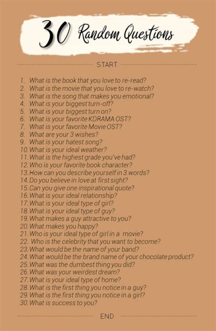 What are 50 random questions?