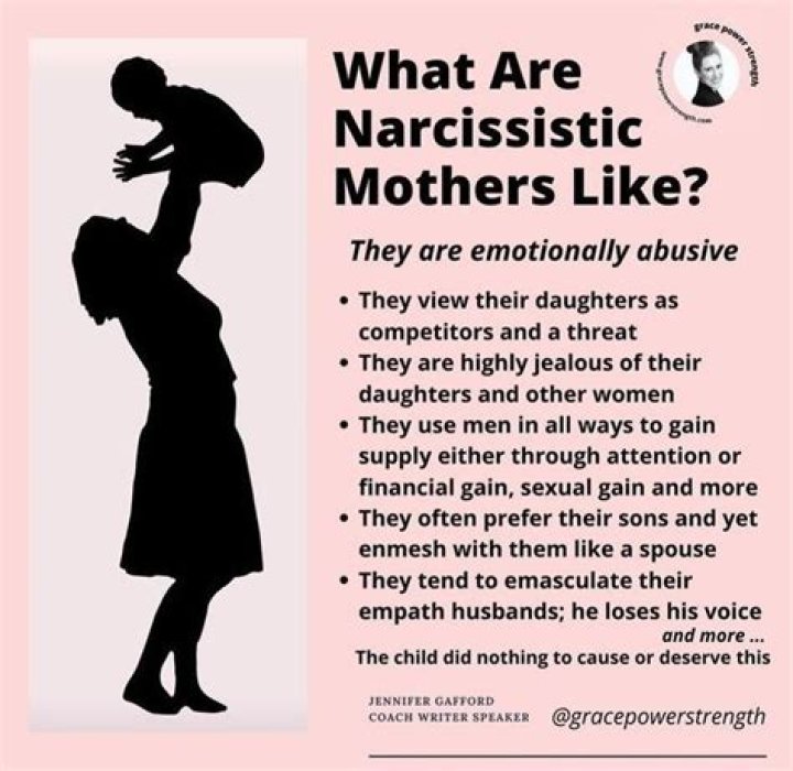 What are the traits of a narcissistic mother?