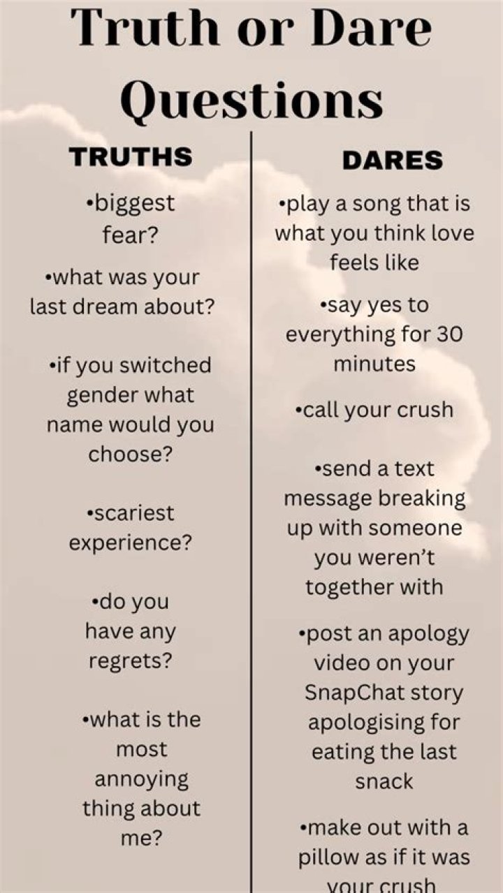What are truth and dare questions?