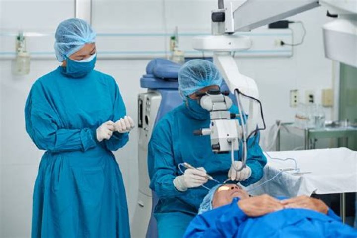 What happens if you blink during cataract surgery?