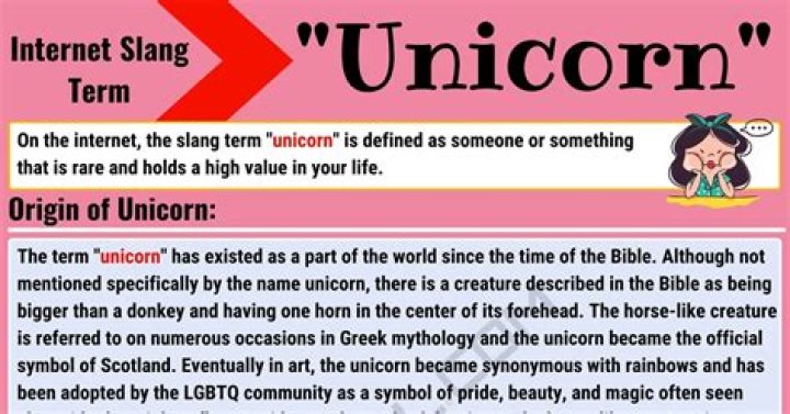 What is a unicorn slang?