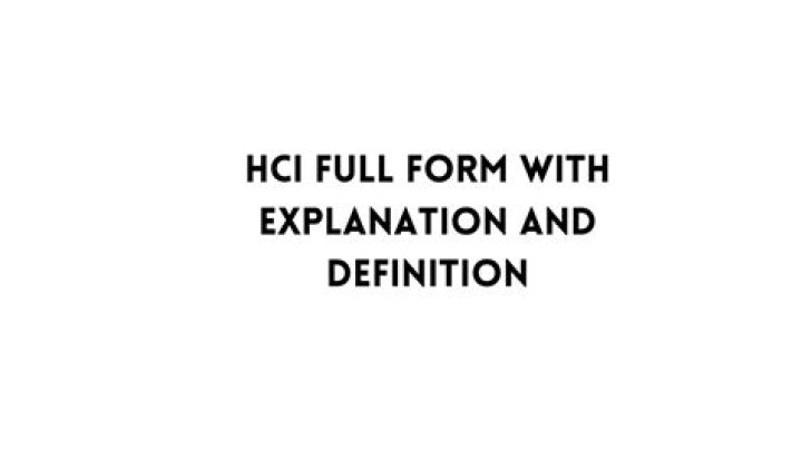 What is the full form of HCI?