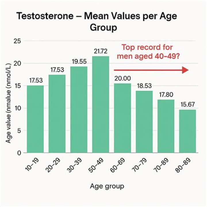 What should a 60 year old man's testosterone level be?